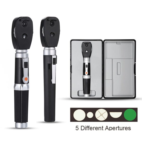 LED Professional Medical Oftalmoscopio 5 Different Apertures Eye Diagnostic Kit Portable Direct Ophthalmoscope for Eye Care
